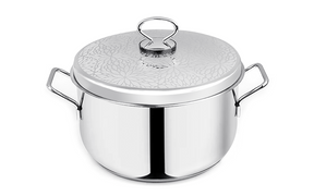 Pradeep Stainless Steel sandwich Bottom Cookpot (SANO) with SS Design lid