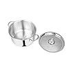 Pradeep Stainless Steel Sandwich Bottom Cookpot (Bello) with SS Design lid, 16 CM, 1.5 LTR