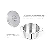 Pradeep Stainless Steel Sandwich Bottom Cookpot (Bello) with SS Design lid, 16 CM, 1.5 LTR