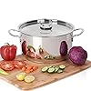 Pradeep Stainless Steel Sandwich Bottom Cookpot (Bello) with SS Design lid, 16 CM, 1.5 LTR